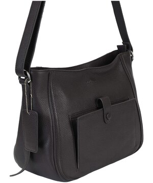 Sac à bandoulière en cuir maroquiné pour femmes, Sophia, Mancini Leather Goods