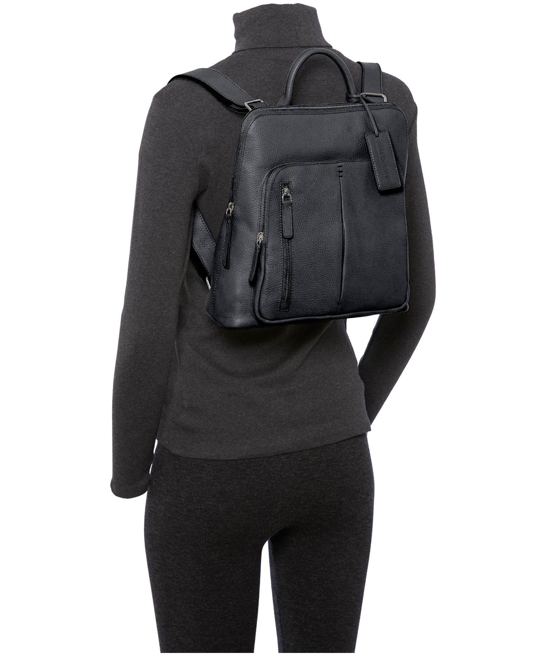 Mancini Leather Goods Women's Pebbled Brigitte Backpack