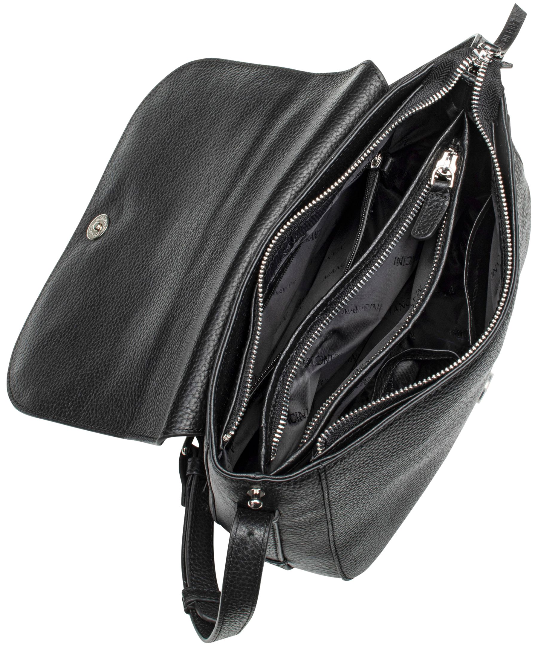 Sac à bandoulière en cuir maroquiné pour femmes, Amy, Mancini Leather Goods