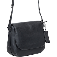 Sac à bandoulière en cuir maroquiné pour femmes, Amy, Mancini Leather Goods Front_Three_Fourths_Angled_Right