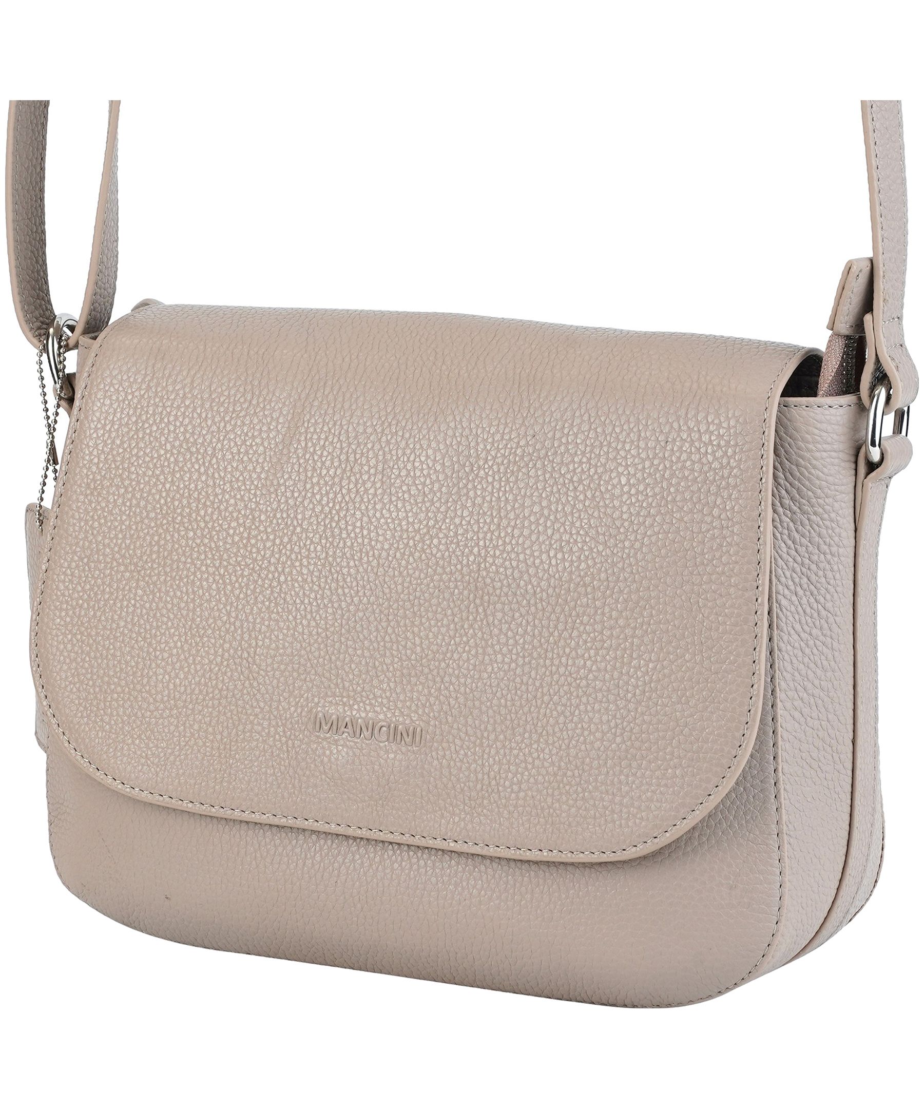 Sac à bandoulière en cuir maroquiné pour femmes, Amy, Mancini Leather Goods