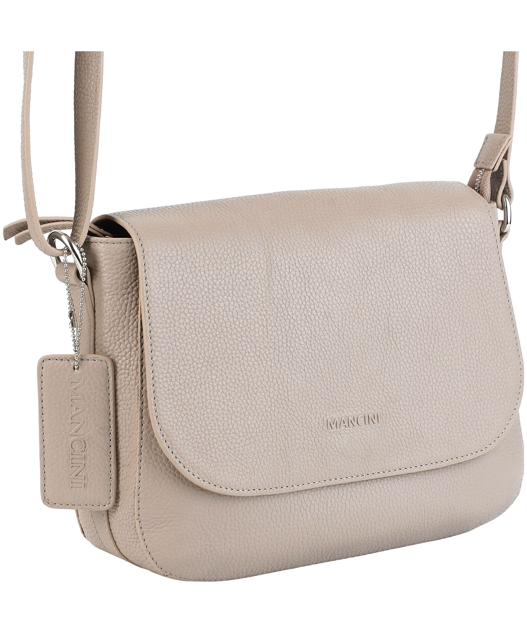 Sac à bandoulière en cuir maroquiné pour femmes, Amy, Mancini Leather Goods