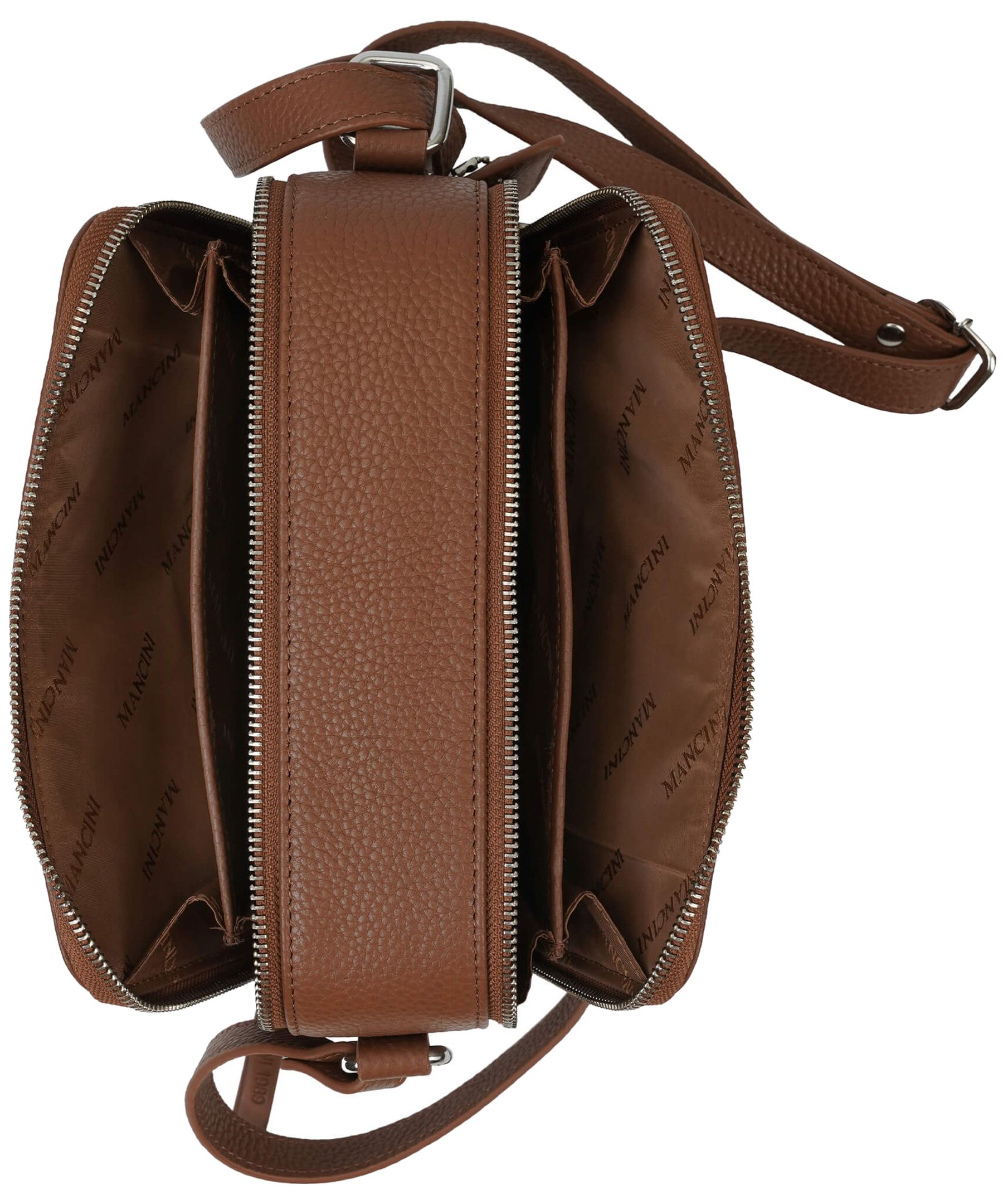 Mancini Leather Goods Women's Pebbled Rachel Camera Style Crossbody Bag