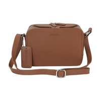 Mancini Leather Goods Women's Pebbled Rachel Camera Style Crossbody Bag