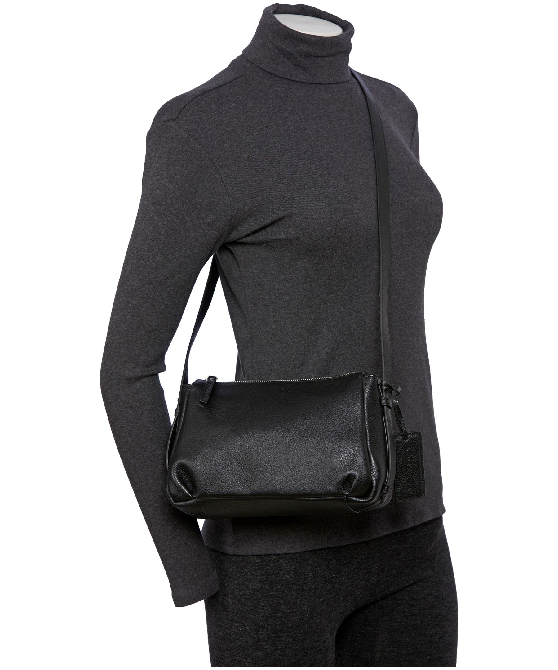 Sac à bandoulière en cuir maroquiné pour femmes, Charlize, Mancini Leather Goods