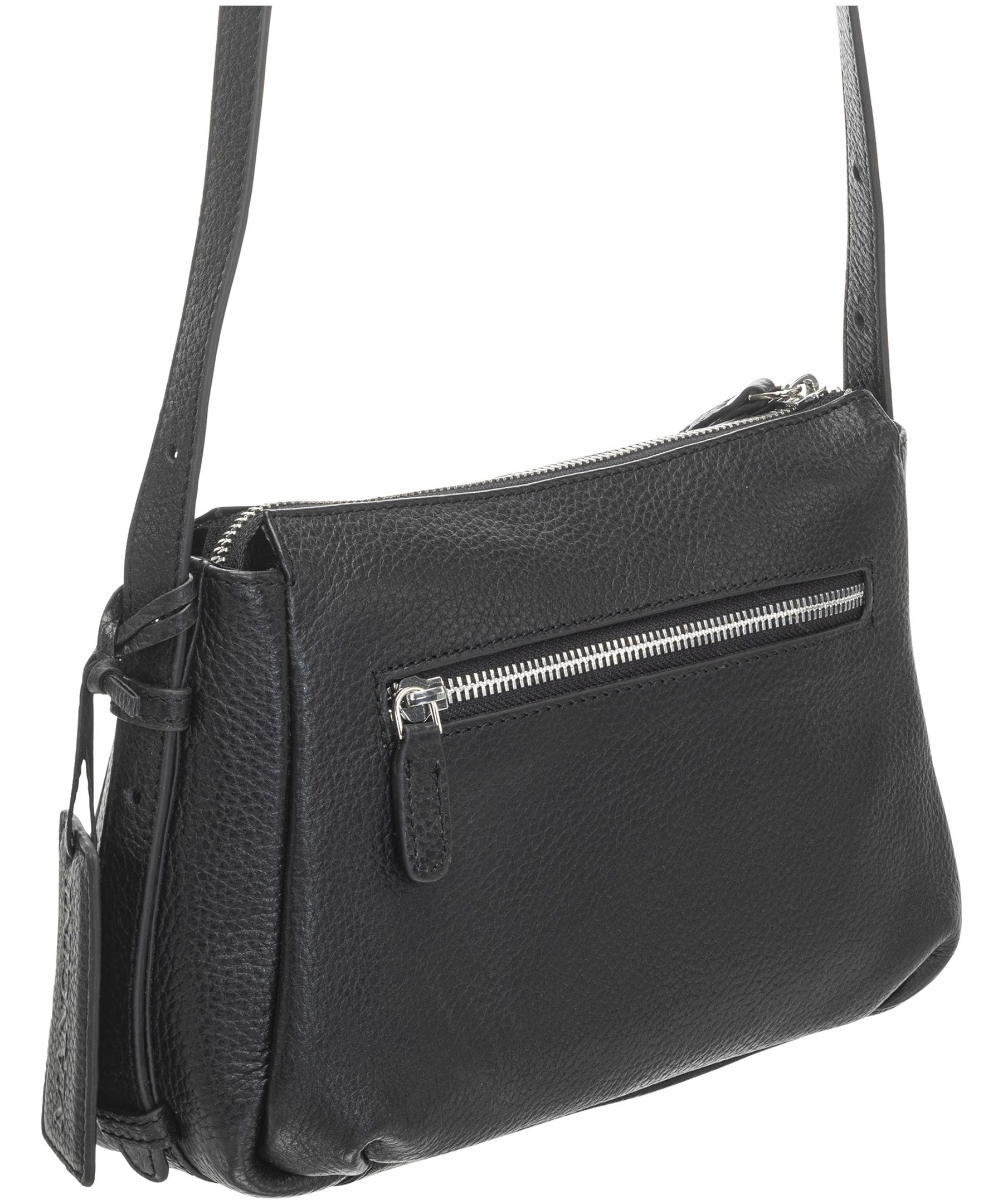 Sac à bandoulière en cuir maroquiné pour femmes, Charlize, Mancini Leather Goods