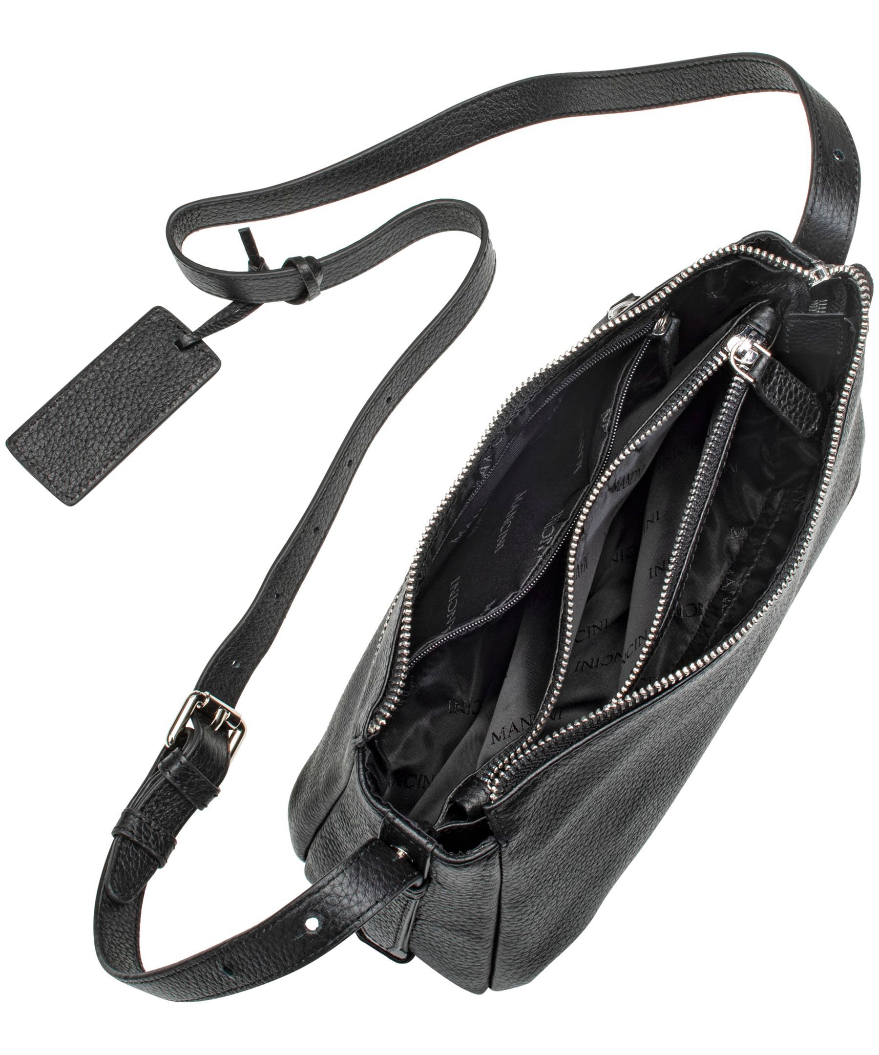 Sac à bandoulière en cuir maroquiné pour femmes, Charlize, Mancini Leather Goods