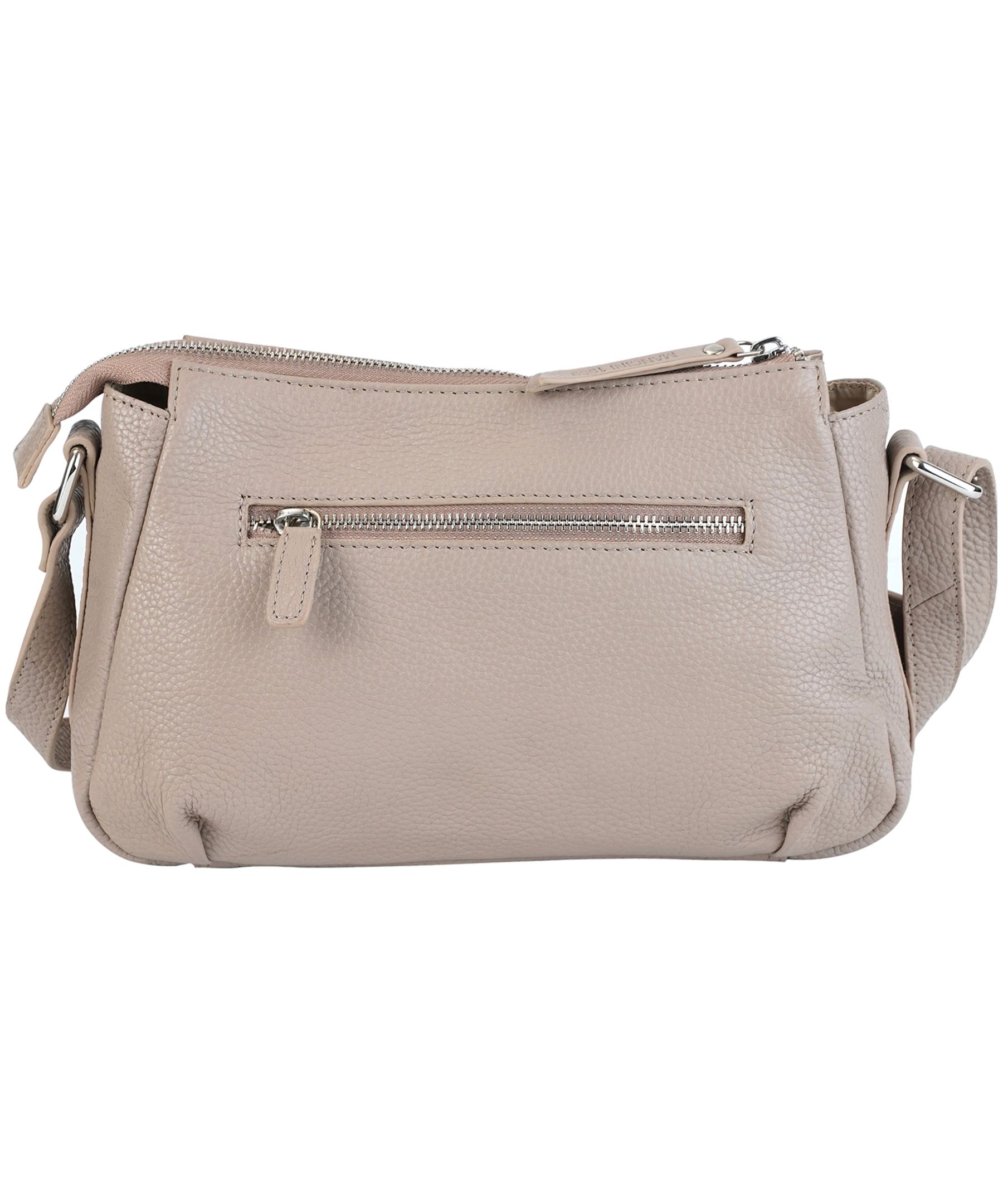 Mancini Leather Goods Women's Pebbled Charlize Cross Body Bag