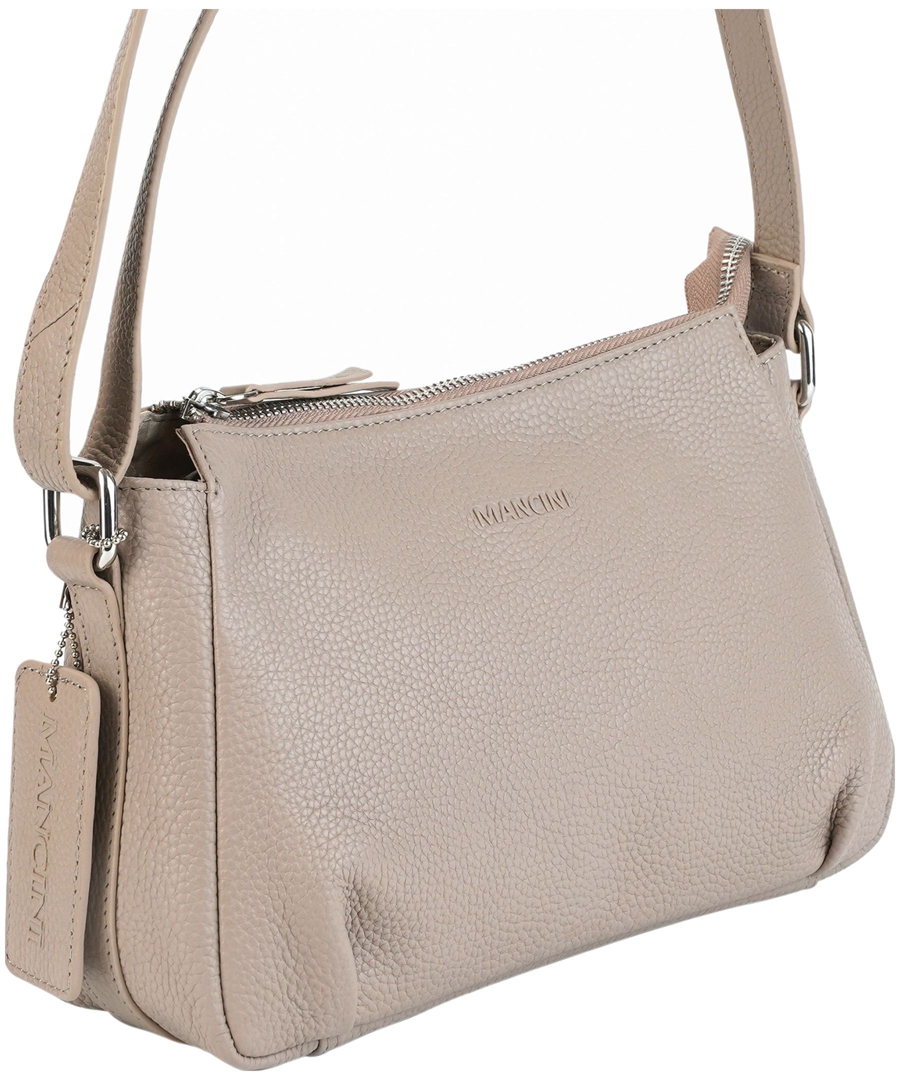 Mancini Leather Goods Women's Pebbled Charlize Cross Body Bag