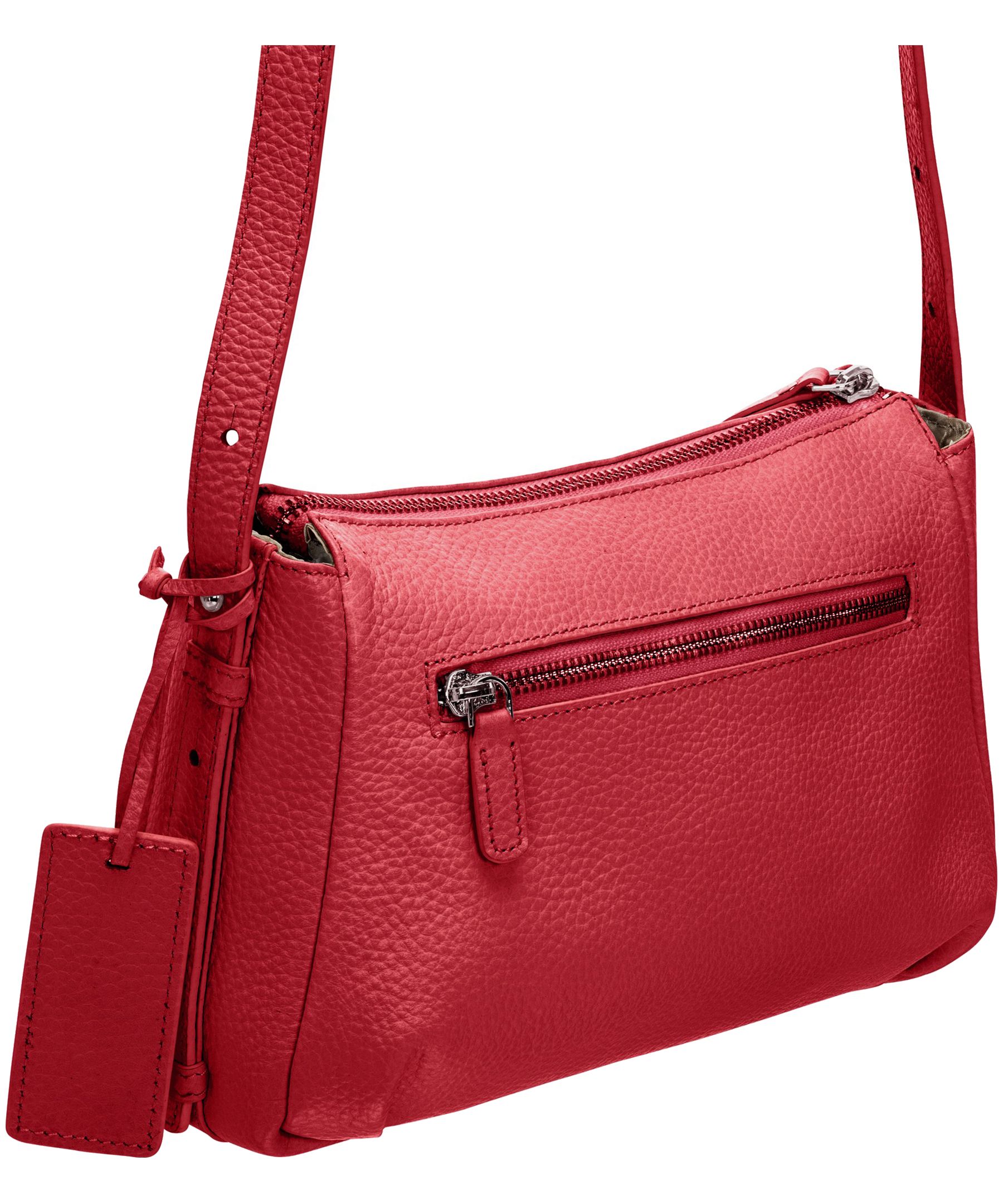 Mancini Leather Goods Women's Pebbled Charlize Cross Body Bag