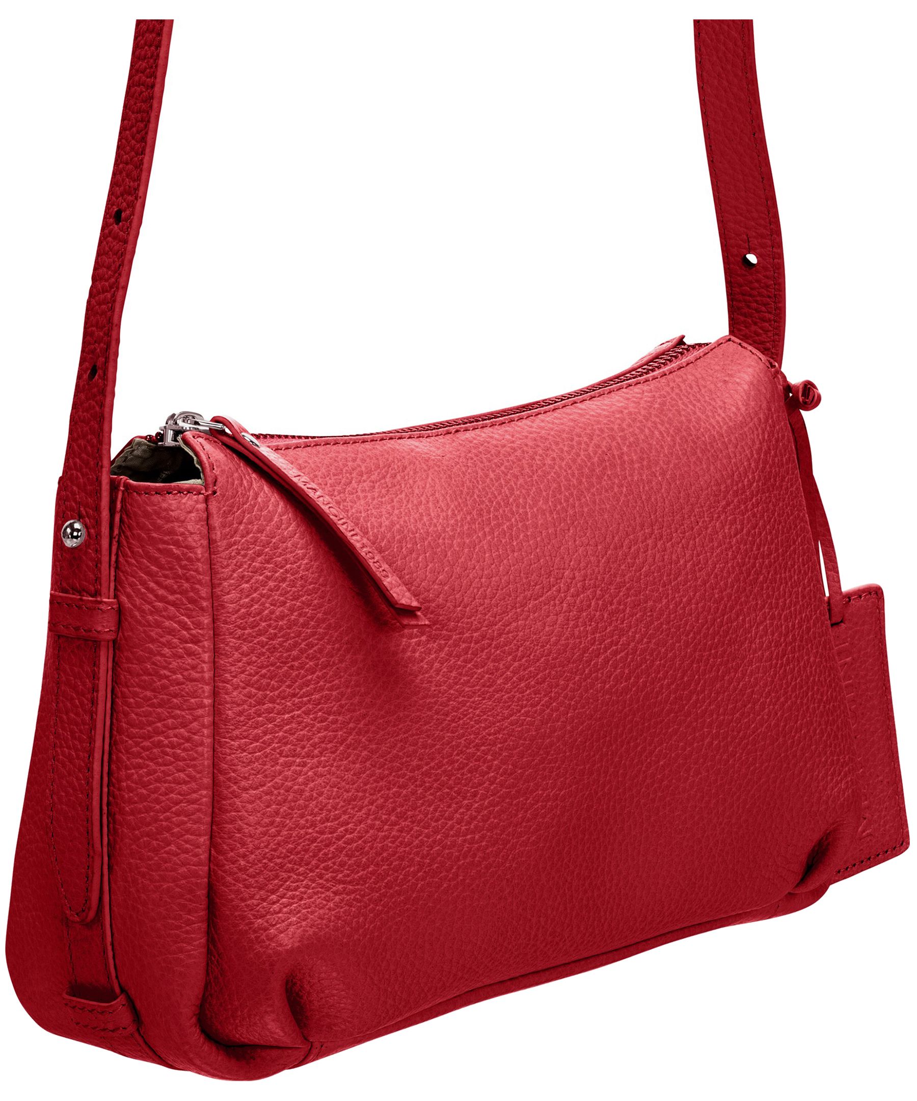 Mancini Leather Goods Women's Pebbled Charlize Cross Body Bag
