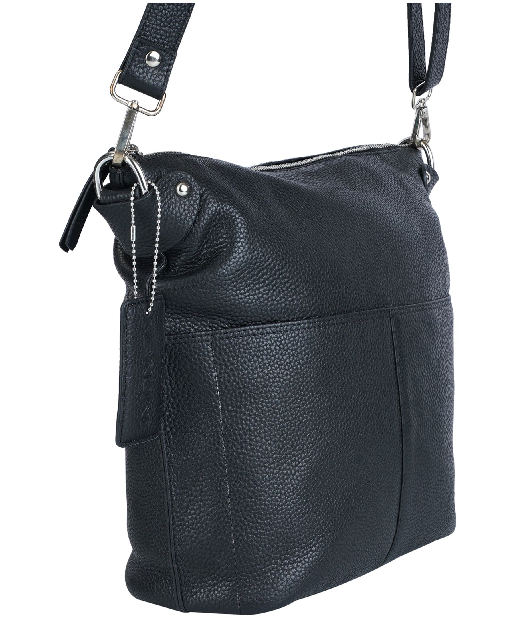 Sac à bandoulière en cuir maroquiné pour femmes, Susan, Mancini Leather Goods