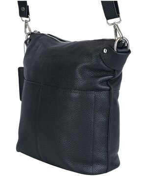 Sac à bandoulière en cuir maroquiné pour femmes, Susan, Mancini Leather Goods