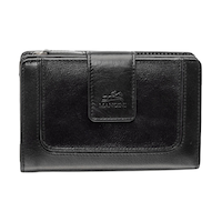 Mancini Leather Goods Unisex South Beach RFID Secure Medium Clutch Wallet Front_Flat