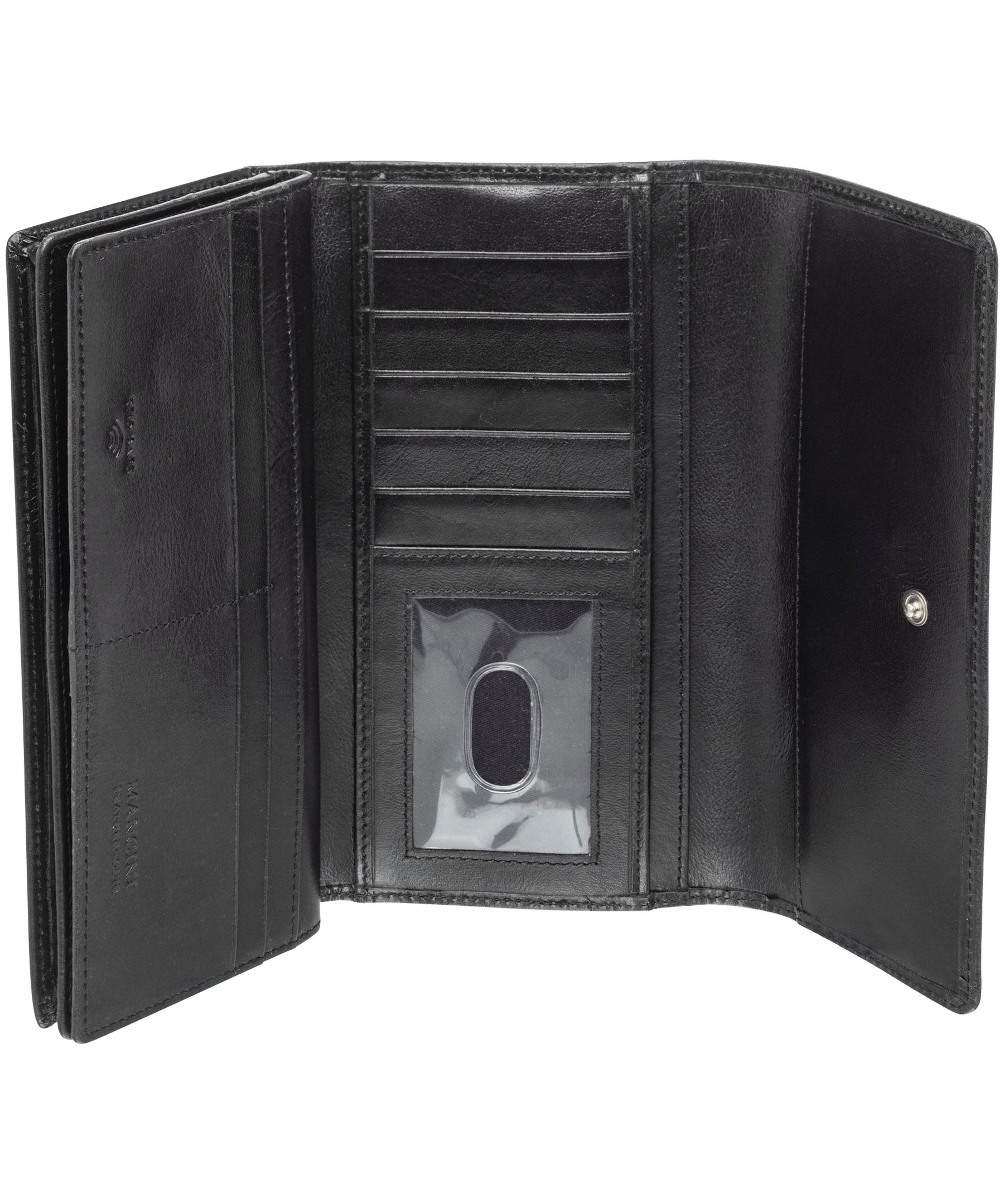 Mancini Leather Goods Unisex South Beach RFID Secure Quadruple Fold Wallet