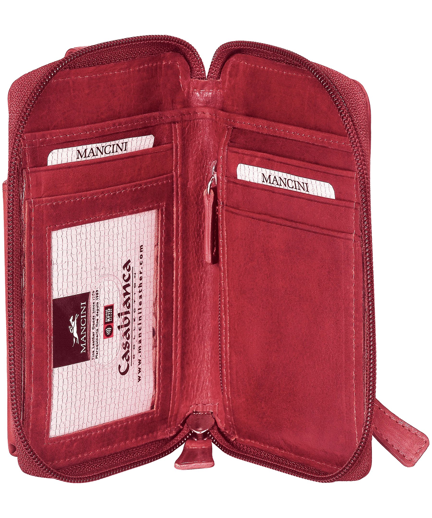 Mancini Leather Goods Women's Casablanca Mobile Phone Wallet