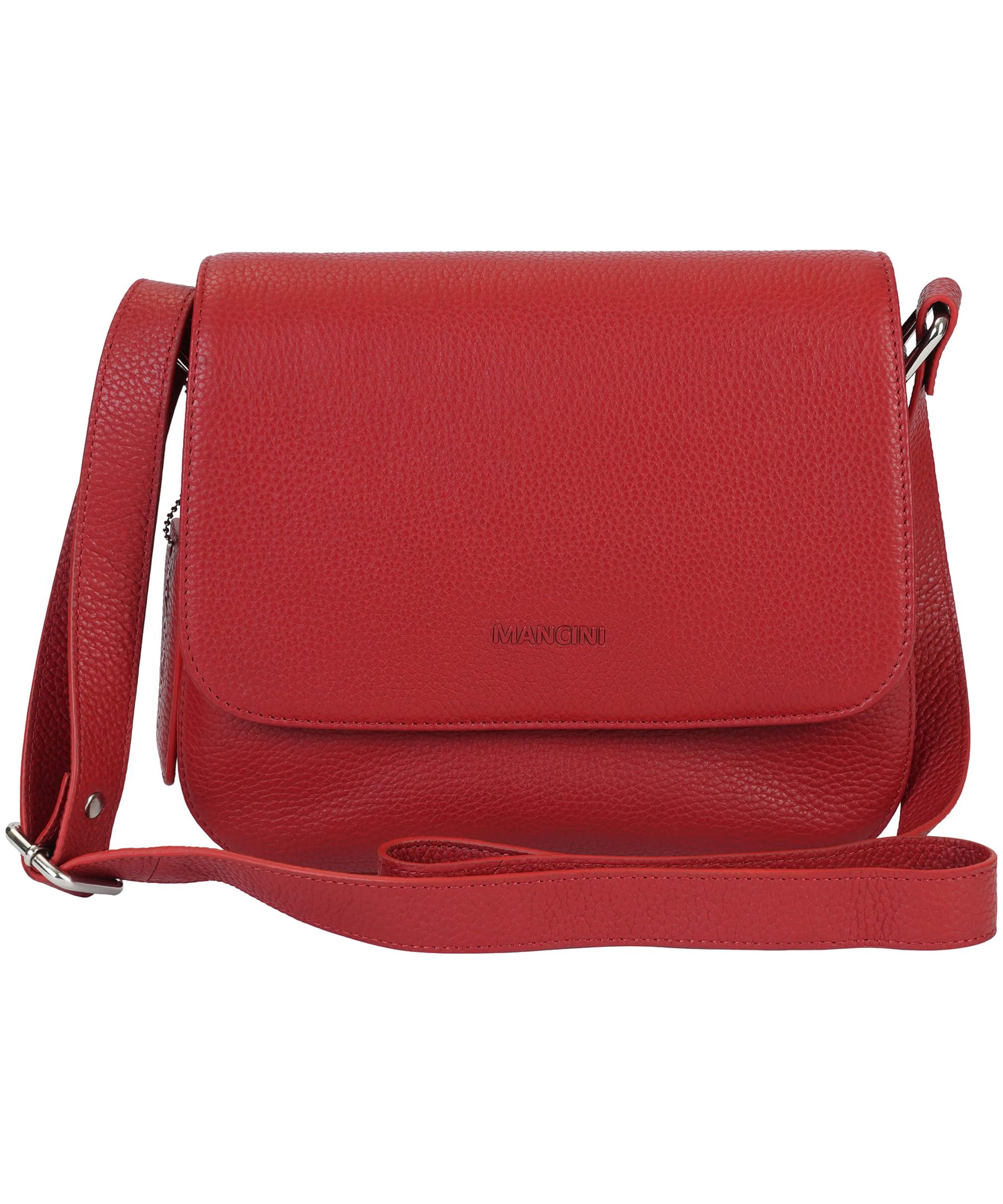 Sac à bandoulière en cuir maroquiné pour femmes, Alison, Mancini Leather Goods