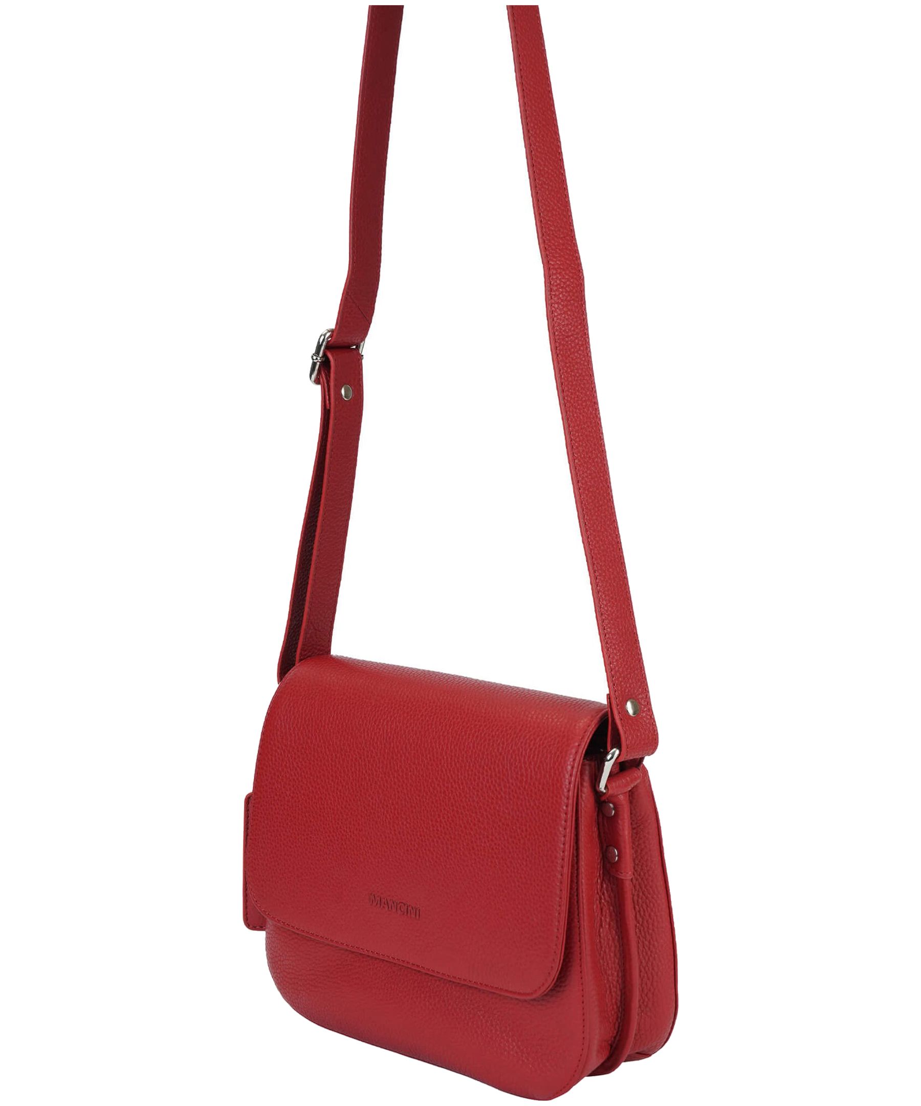 Sac à bandoulière en cuir maroquiné pour femmes, Alison, Mancini Leather Goods