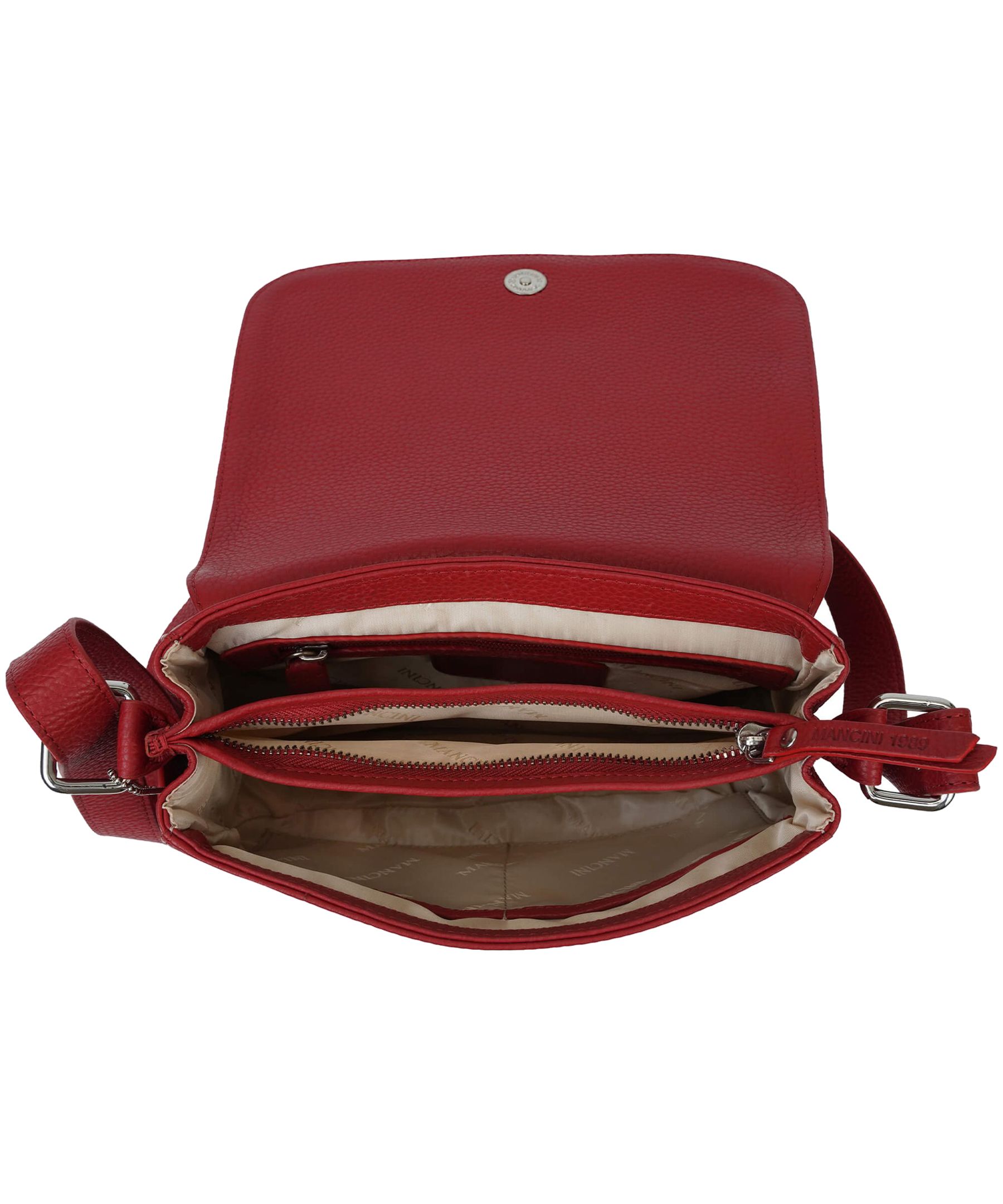 Sac à bandoulière en cuir maroquiné pour femmes, Alison, Mancini Leather Goods