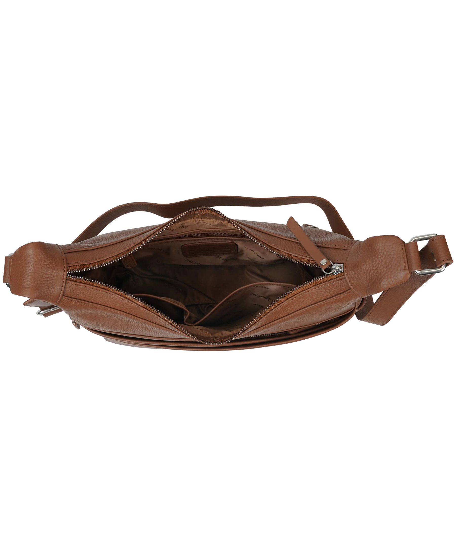 Mancini Leather Goods Women's Pebbled June Crossbody Handbag