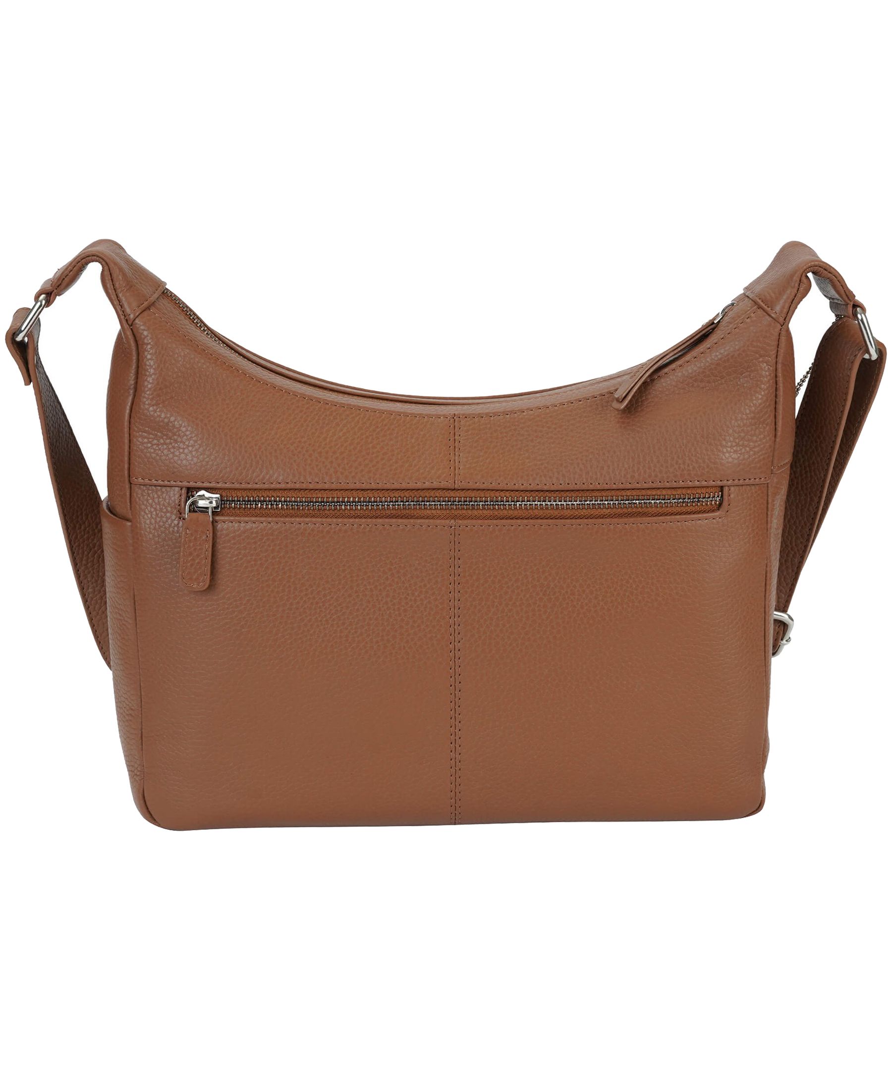 Mancini Leather Goods Women's Pebbled June Crossbody Handbag