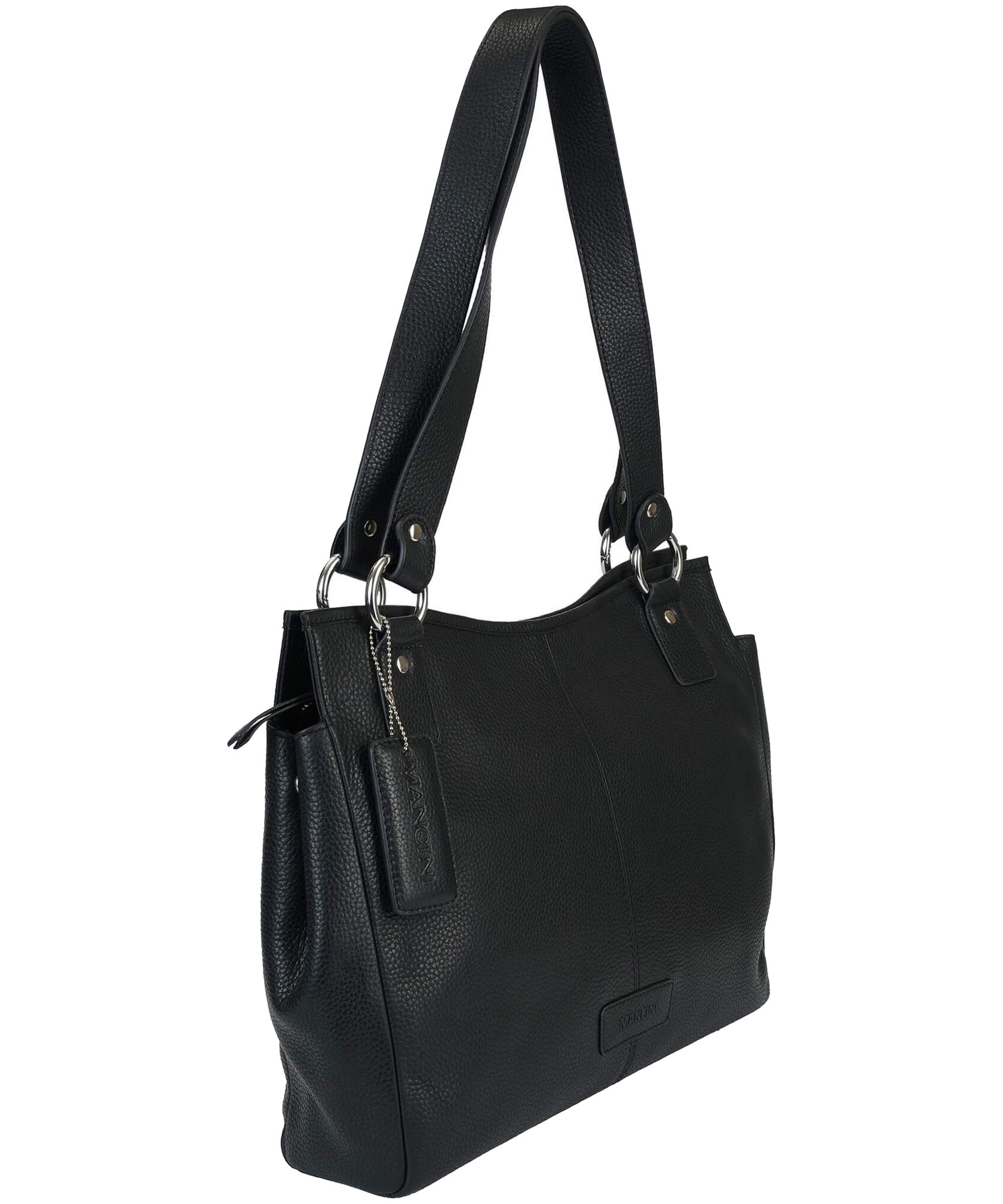 Sac à bandoulière maroquiné pour femmes, Kelsea, Mancini Leather Goods