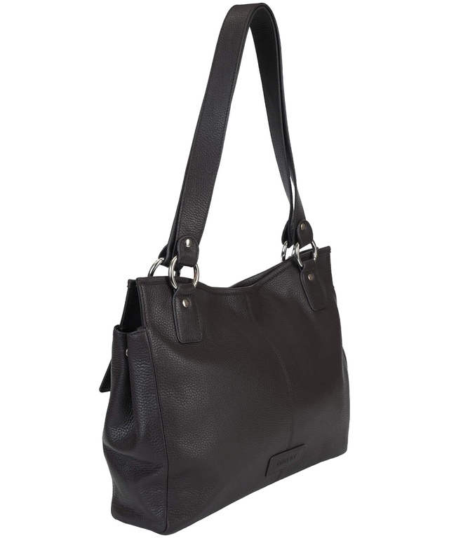 Sac à bandoulière maroquiné pour femmes, Kelsea, Mancini Leather Goods