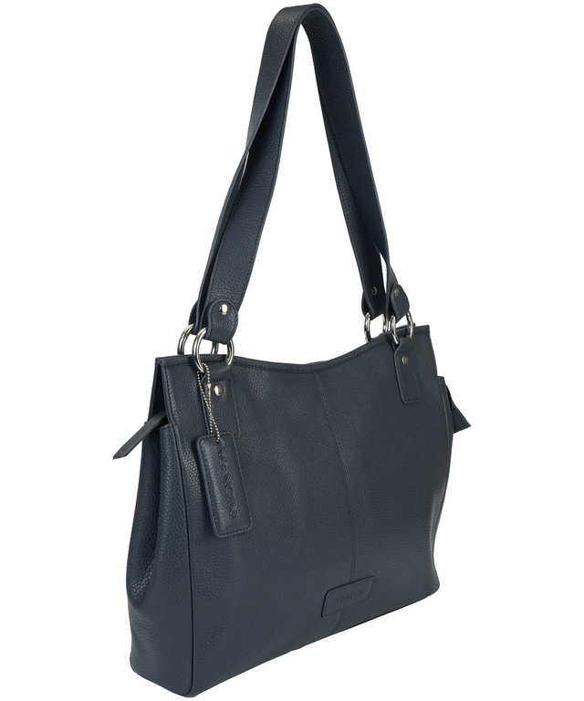 Mancini Leather Goods Women's Pebbled Kelsea Shoulder Bag