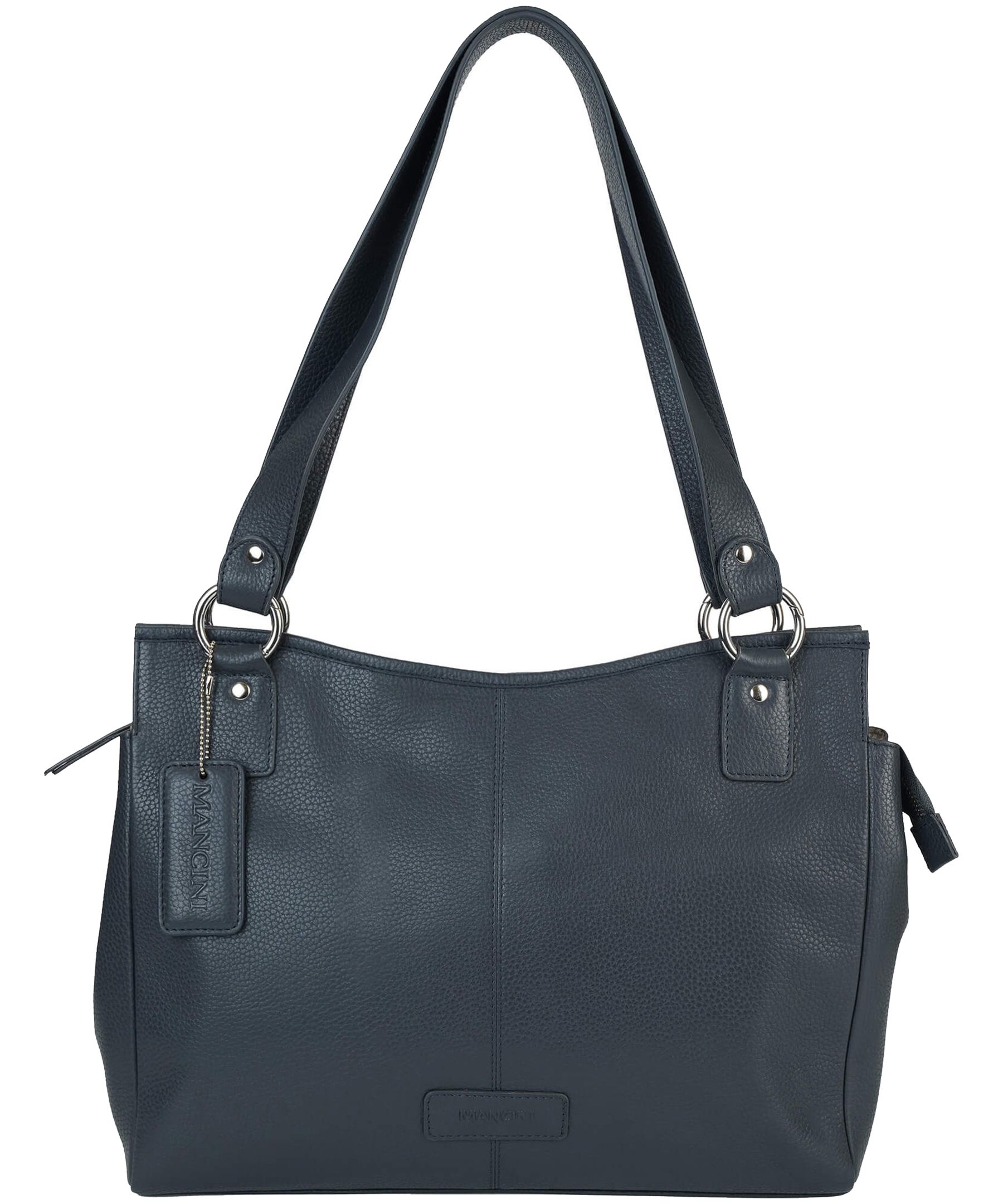 Mancini Leather Goods Women's Pebbled Kelsea Shoulder Bag