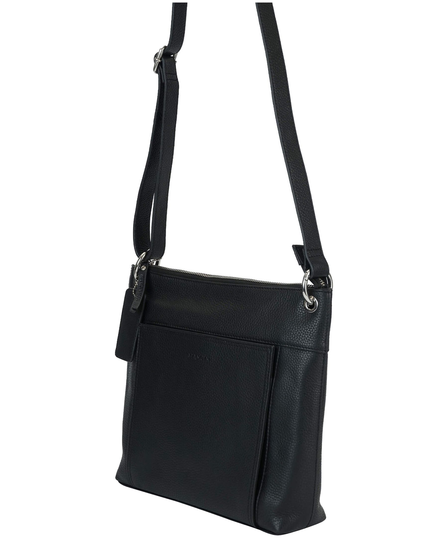 Sac à bandoulière maroquiné avec range-tout pour femmes, Trish, Mancini Leather Goods