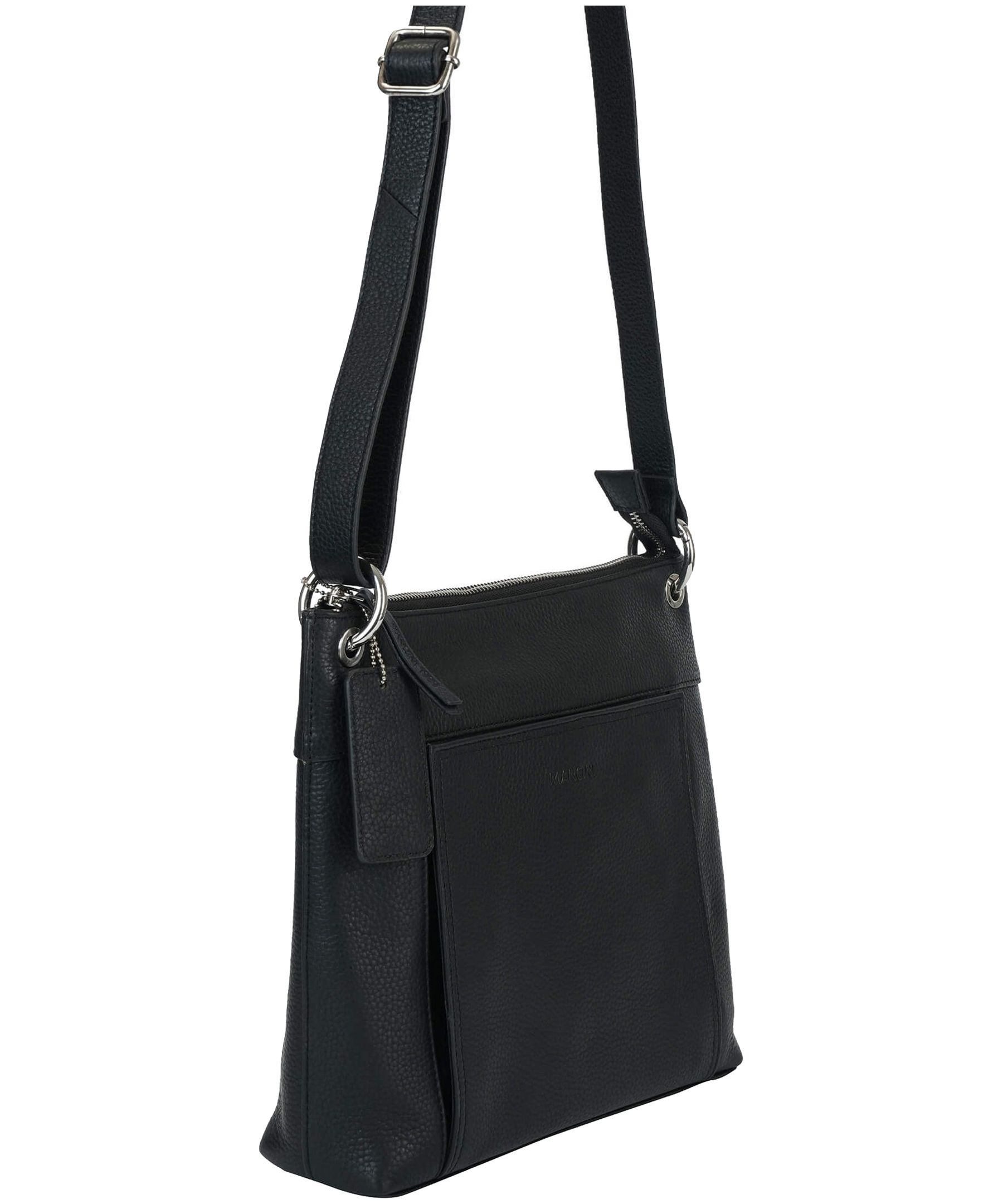 Sac à bandoulière maroquiné avec range-tout pour femmes, Trish, Mancini Leather Goods