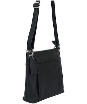 Mancini Leather Goods Women's Pebbled Trish Crossbody Bag with Organizer