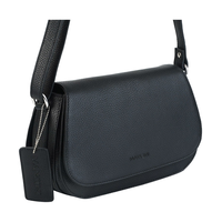 Mancini Leather Goods Women's Pebbled Isabella Crossbody Handbag Front_Three_Fourths_Angled_Right