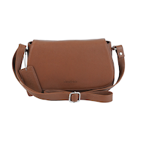 Mancini Leather Goods Women's Pebbled Isabella Crossbody Handbag