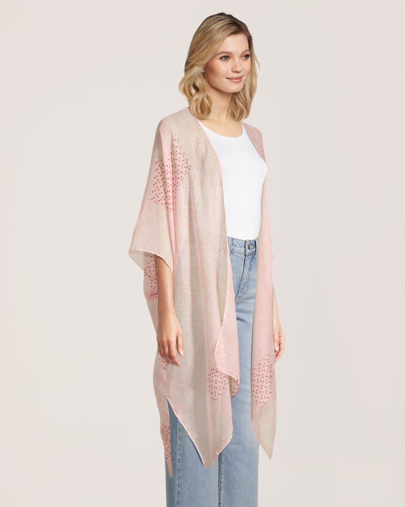 Foulard imprimé de style ruana pour femmes, Denver Hayes