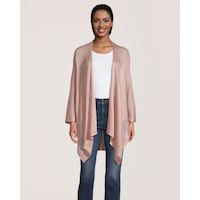 Foulard de style ruana en tricot fin pour femmes, Denver Hayes Front_Flat