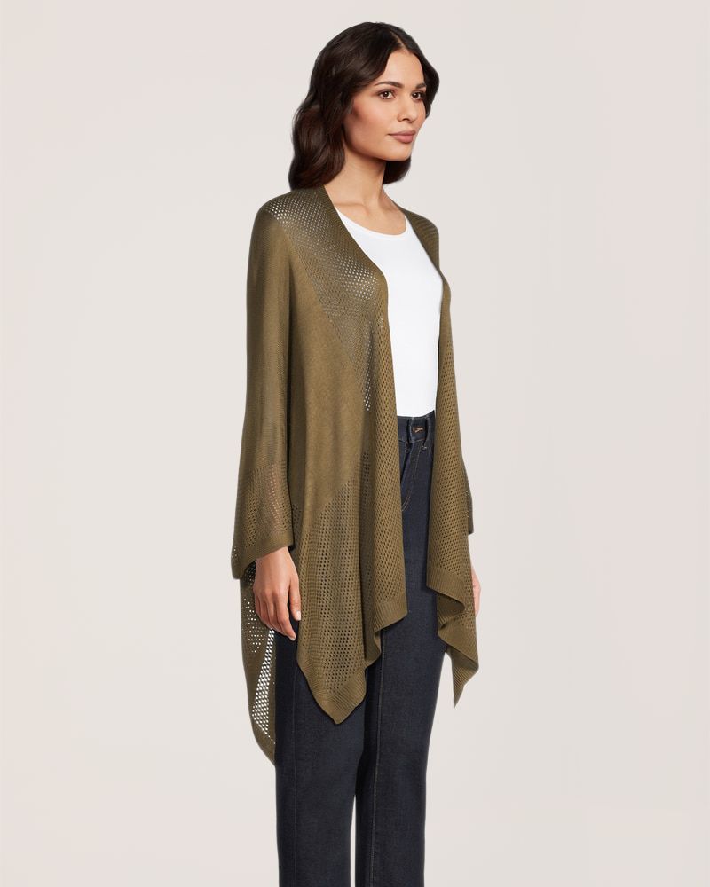 Foulard de style ruana en tricot fin pour femmes, Denver Hayes