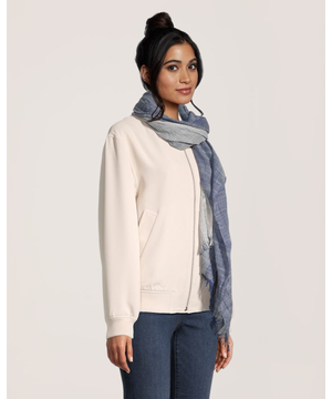 Foulard en tissu rayé pour femmes, Denver Hayes