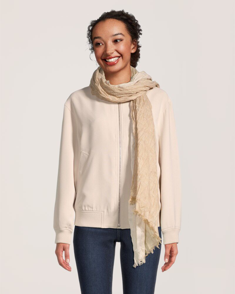 Foulard en tissu rayé pour femmes, Denver Hayes