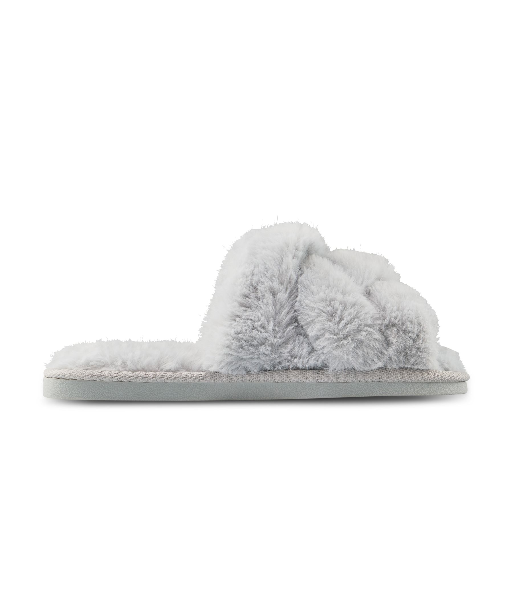Denver Hayes Women's Criss-Cross Faux Fur Slide Slippers