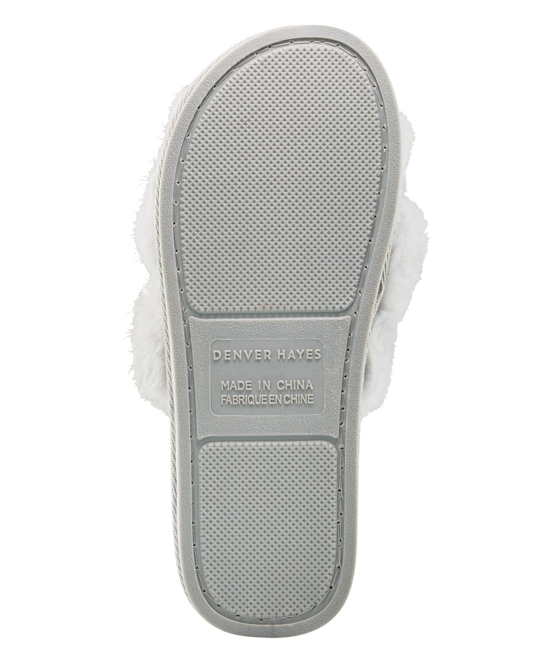 Denver Hayes Women's Criss-Cross Faux Fur Slide Slippers