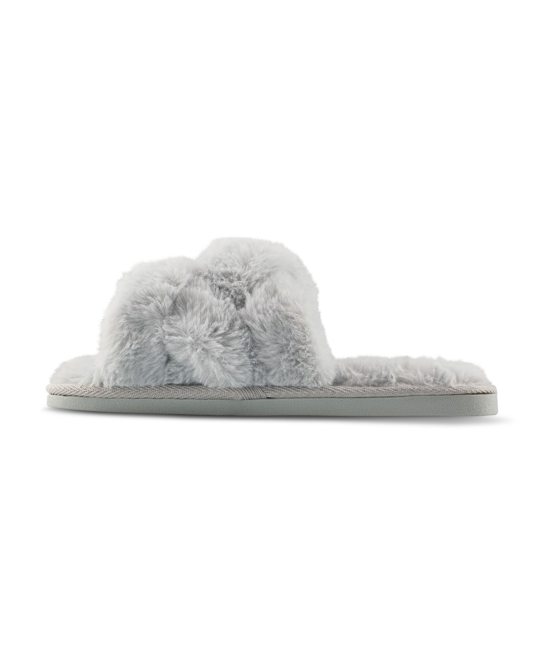 Denver Hayes Women's Criss-Cross Faux Fur Slide Slippers