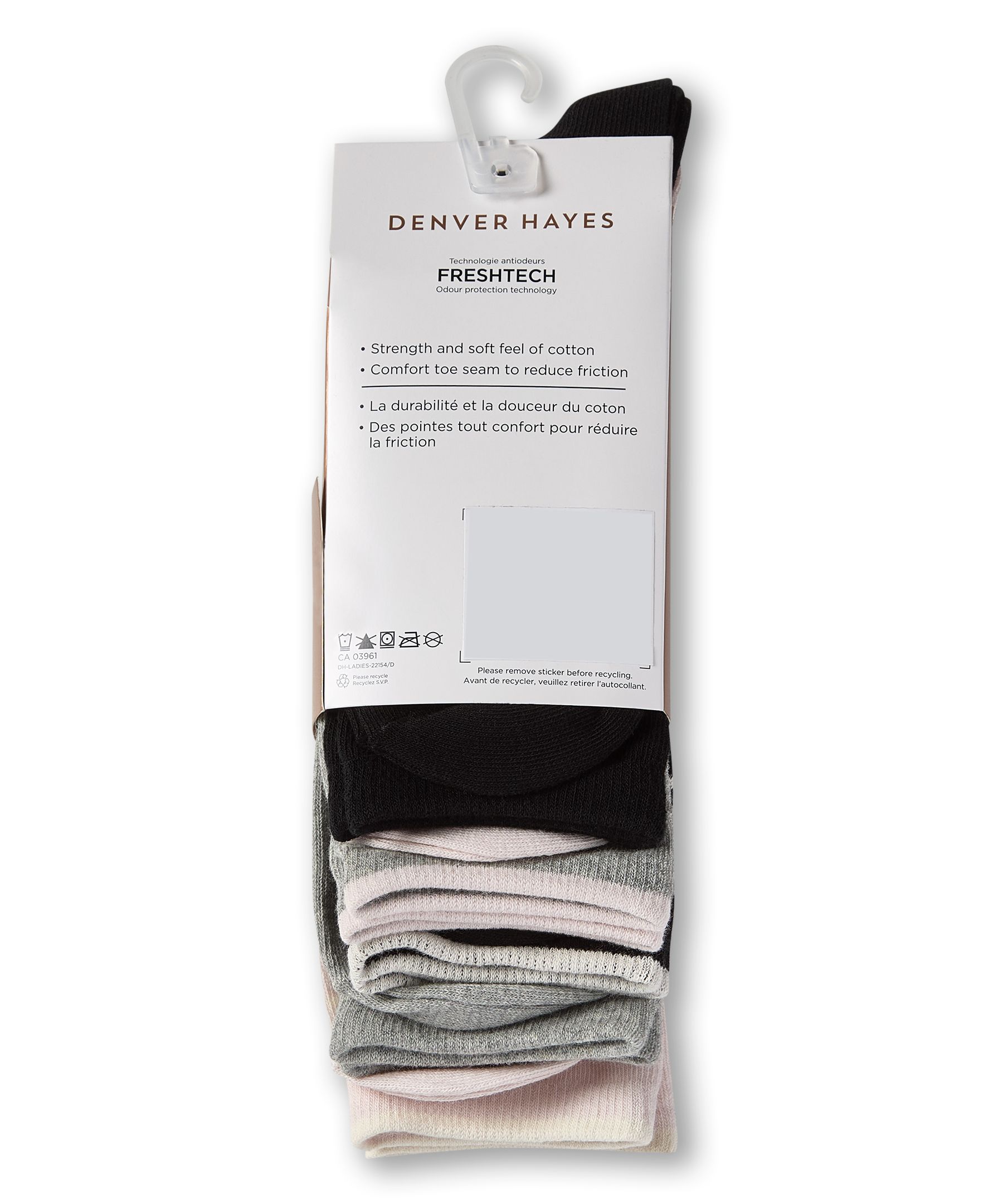 Denver Hayes Women's 5 Pk FreshTech Crew Socks