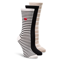 Denver Hayes Women'sCrew Cut Socks, 3 Pack