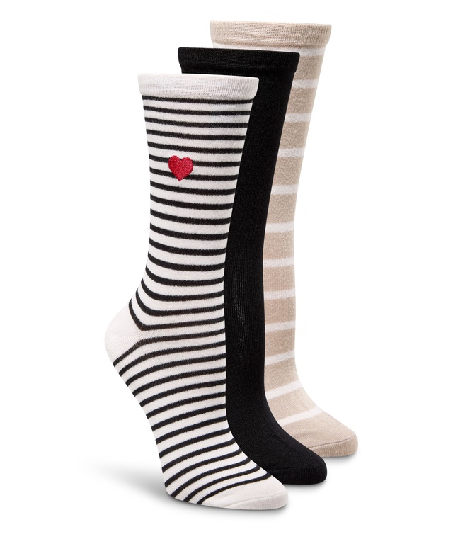 Denver Hayes Women'sCrew Cut Socks, 3 Pack