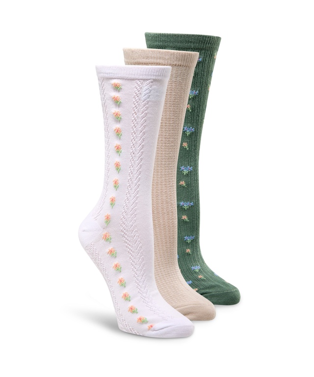 Denver Hayes Women'sCrew Cut Socks, 3 Pack