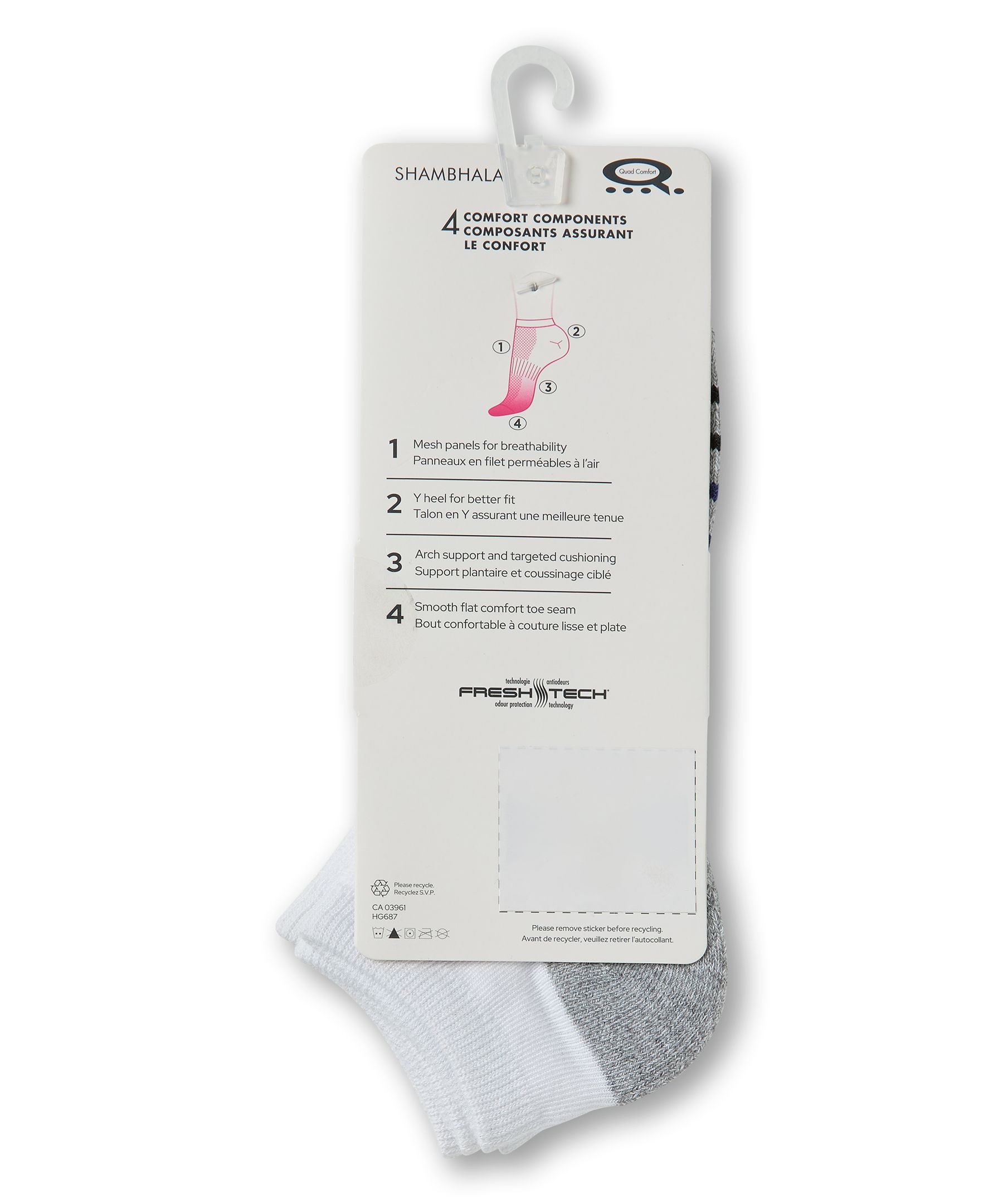 Shambhala Women's Microfiber Low Cut Socks, 3 Pack
