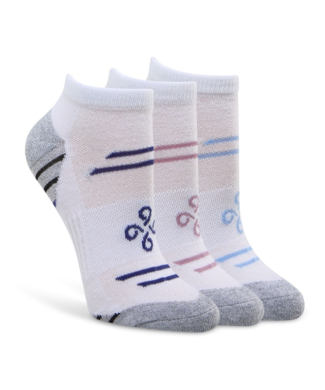 Chaussettes basses en microfibre pour femmes, Shambhala, paquet de 3 paires Front_Angled_Right