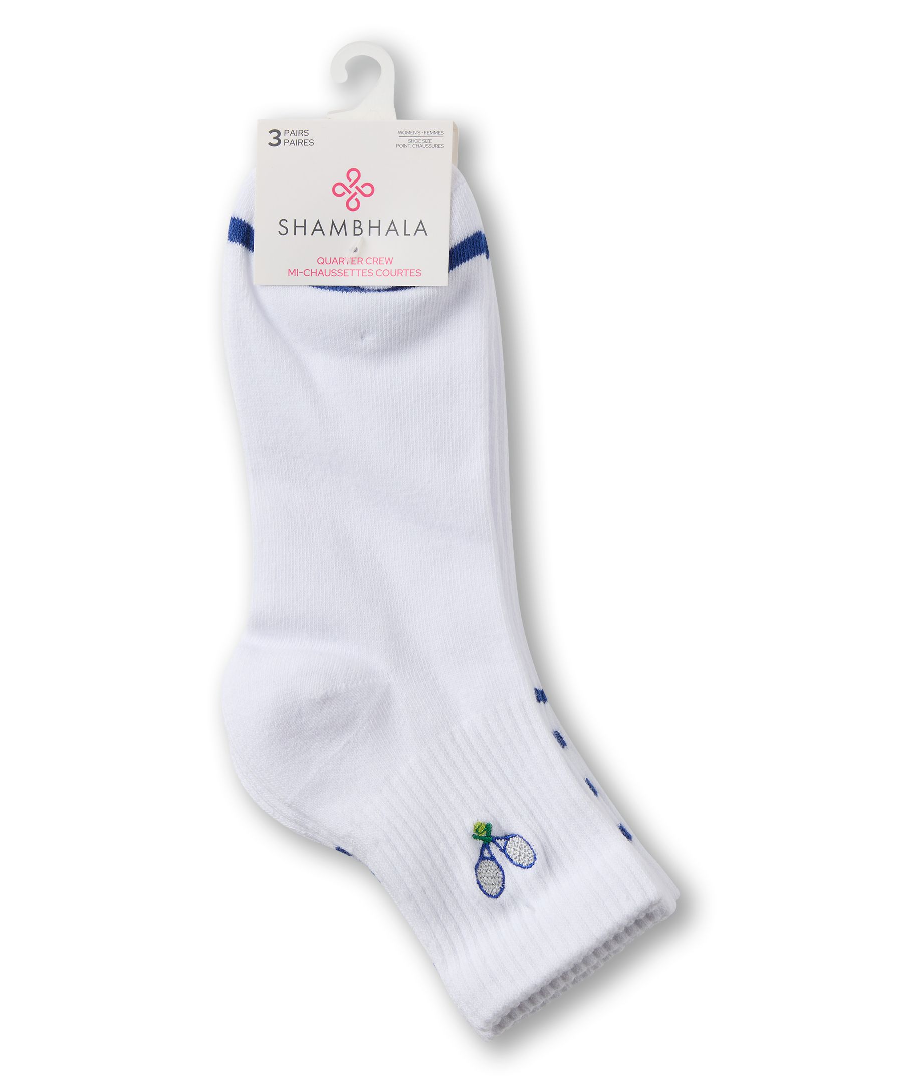 Mi-chaussettes côtelées pour femmes, Shambhala, paquet de 3