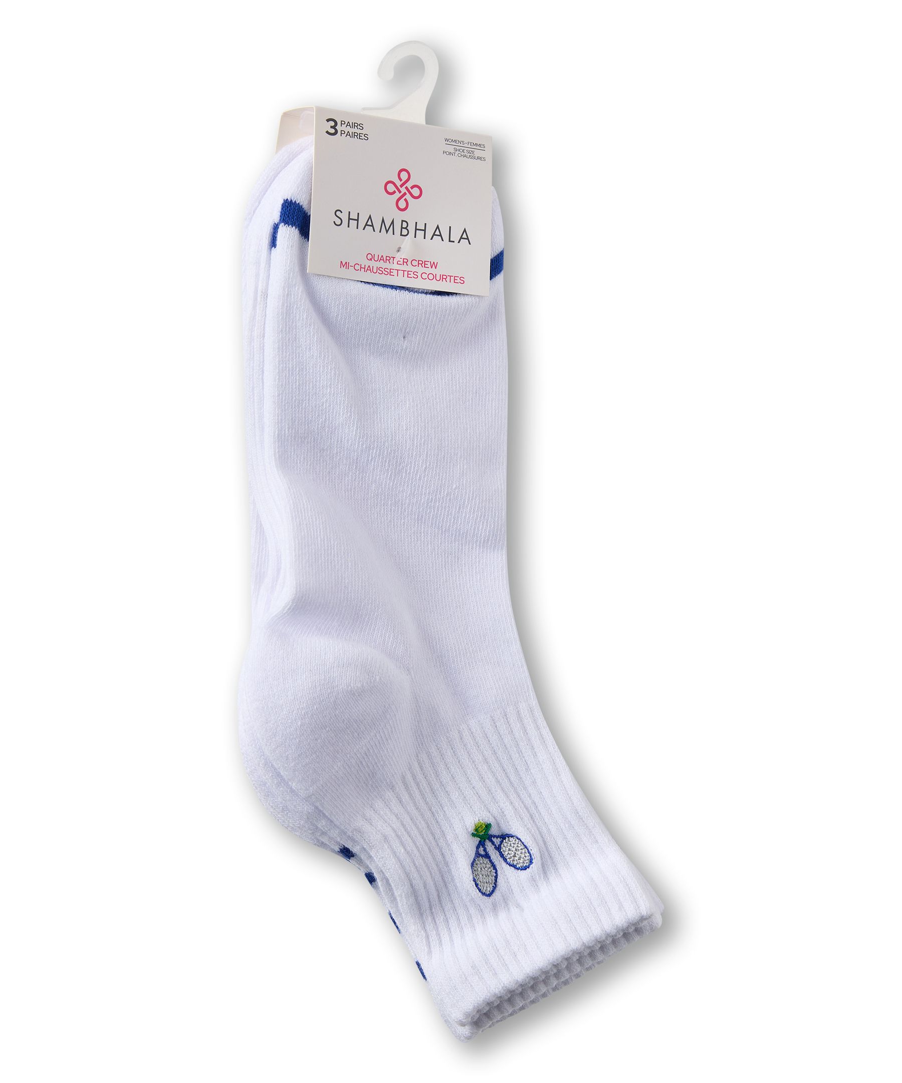 Mi-chaussettes côtelées pour femmes, Shambhala, paquet de 3